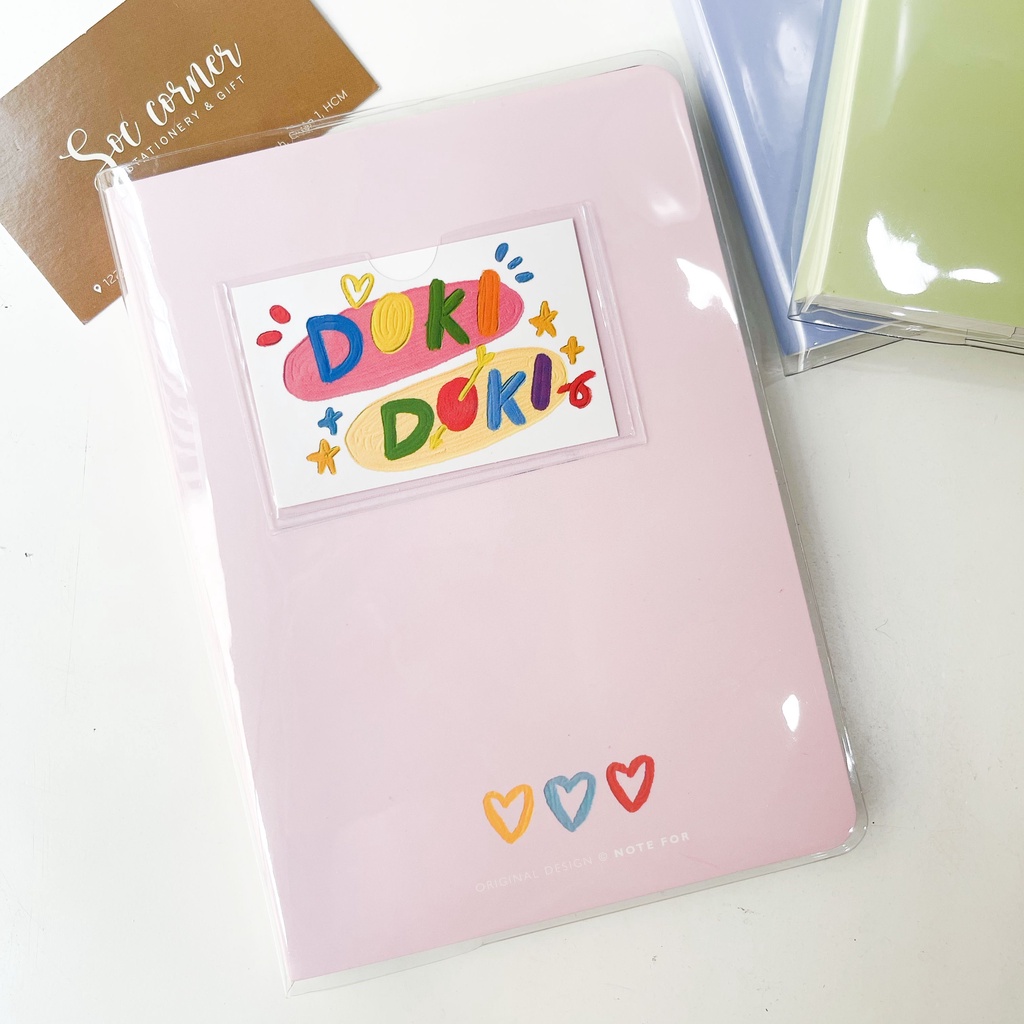 Sổ Note For Giấy Grid Vỏ bìa nhựa dẻo cute (160 trang)