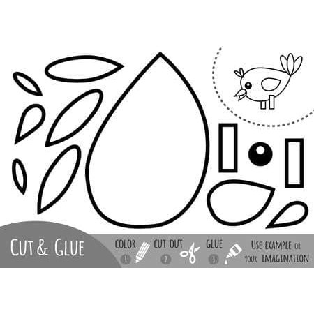 Giấy tô màu và cắt dán - Mẫu 1