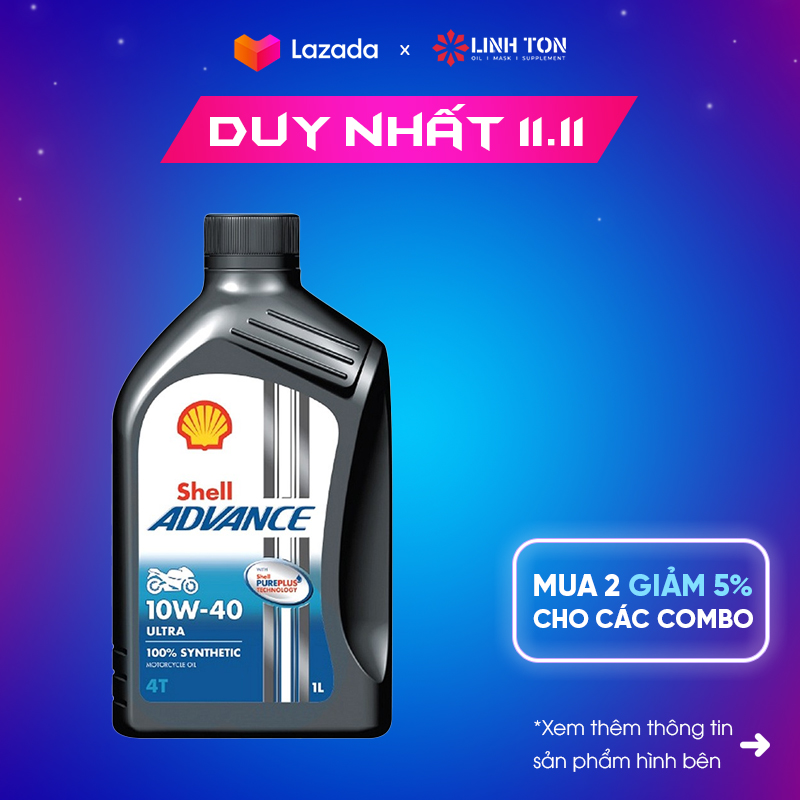 [HCM]Combo 1l2 nhớt Shell Advance 4T