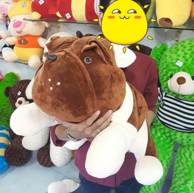 Gấu bông chú chó pug mặt xệ nhồi bông dễ thương