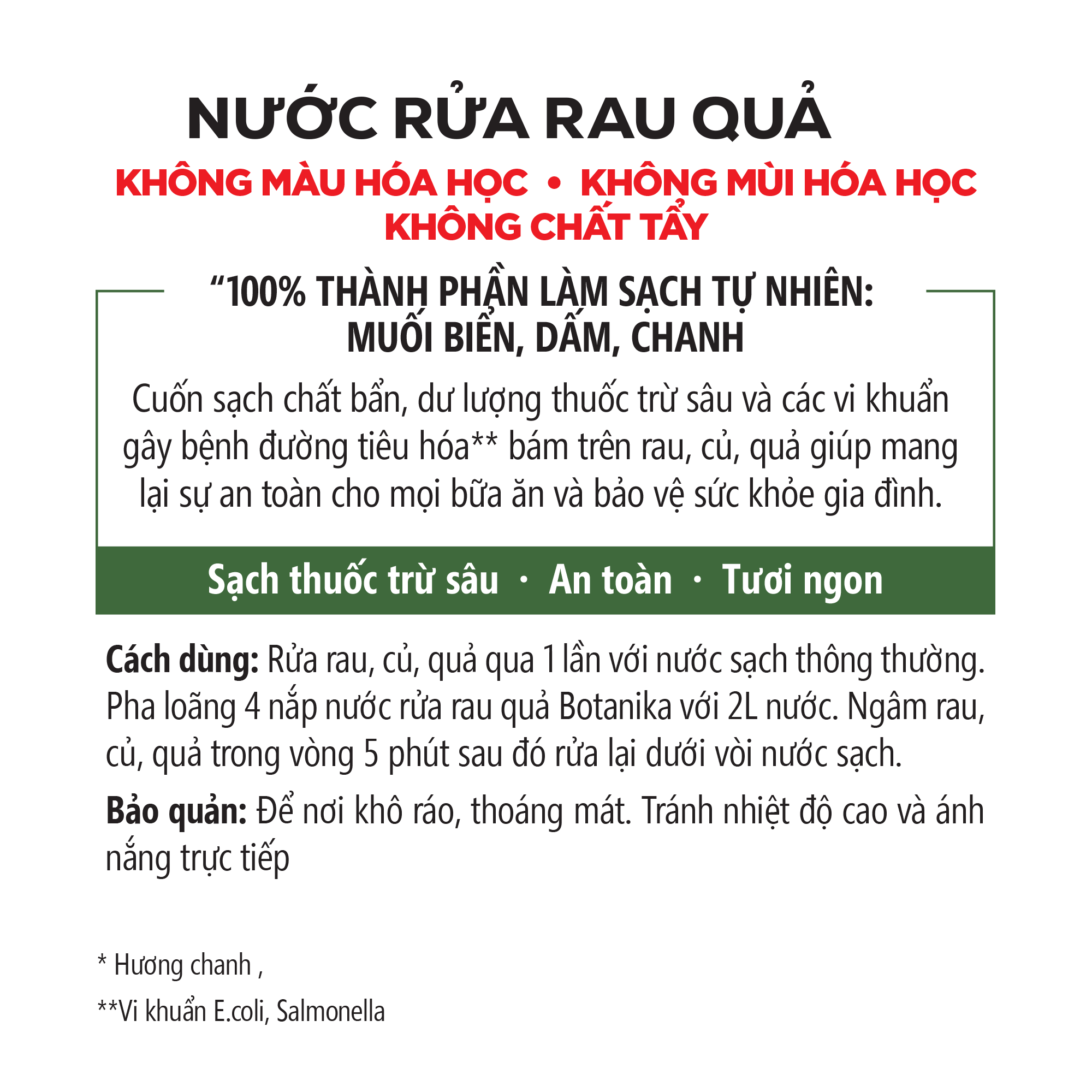 Nước rửa rau quả Botanika 500ml