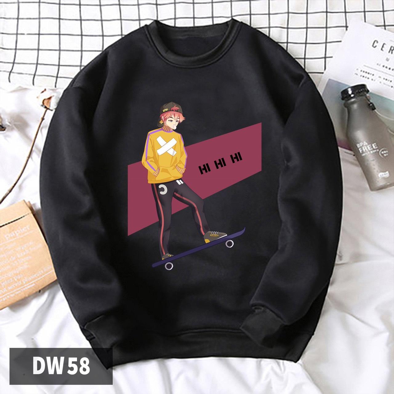 Áo sweater unisex hi hi hi có bigsize đến hơn 100kg