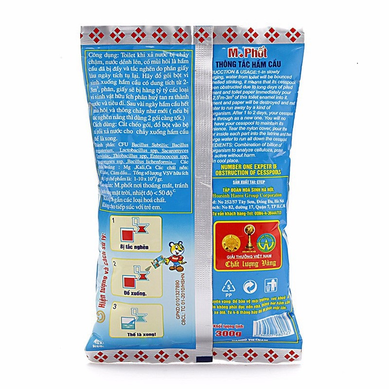Bột Thông Cống,tắc cống chống phá tắc nghẽn 300g