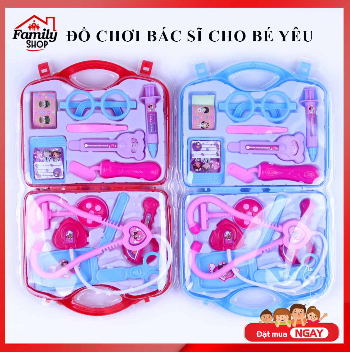 Đồ chơi valy bác sĩ, dụng cụ y tế- Đồ chơi phát triển trí thông minh của trẻ
