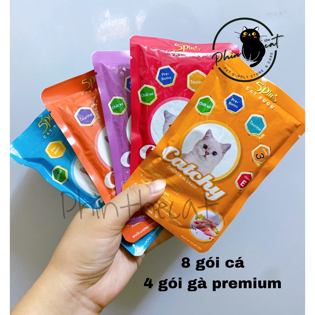 COMBO 12 gói Pate Mix Vị tự chọn (Joyneco, Nekko, MeowCat, Catchy, Snappty Tom, Bellotta, Moochie) | phinthecat