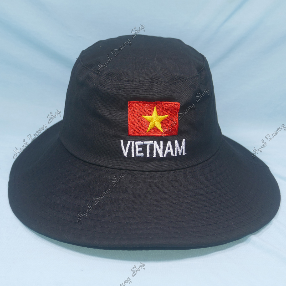 Nón tai bèo Việt Nam, nón bo nam thêu lá cờ, nón lính mùa hè xanh rộng vành phù hợp cho cả nam và nữ