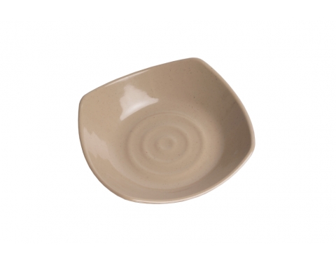Chén Nhựa Melamine Vuông Màu Nâu
