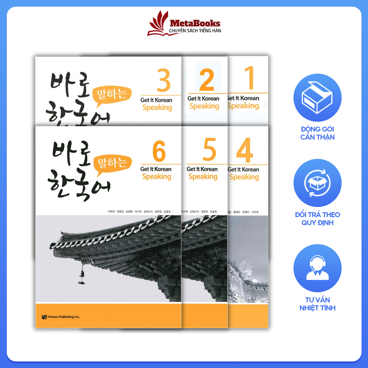 Combo Get It Korean Speaking 바로 한국어 말하기 경희 한국어 말하기 (Bản Màu, Đủ 6q , đầy đủ đáp án , file nghe )