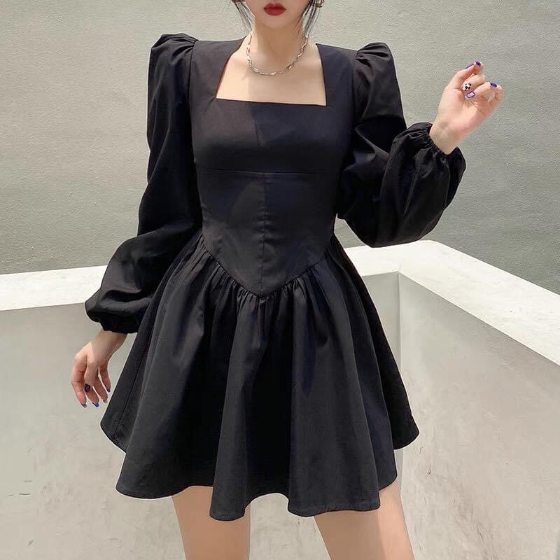 ĐẦM (có bigsize) CHIẾT EO TAY PHỒNG CỔ VUÔNG