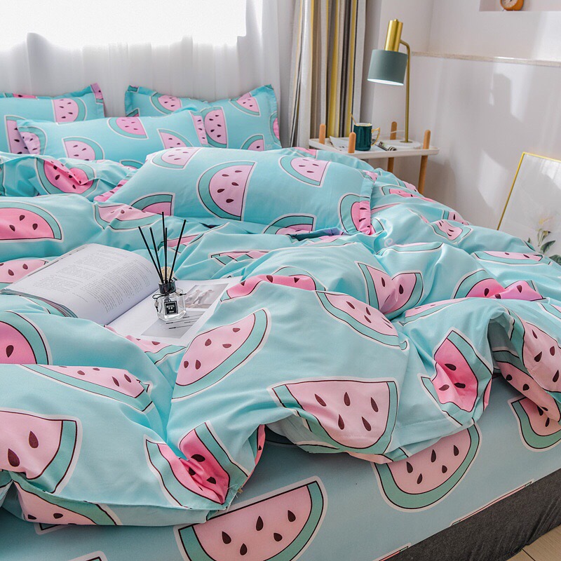 Trọn Bộ 4 Món Cotton Poly Nhập Mẫu DƯA HẤU