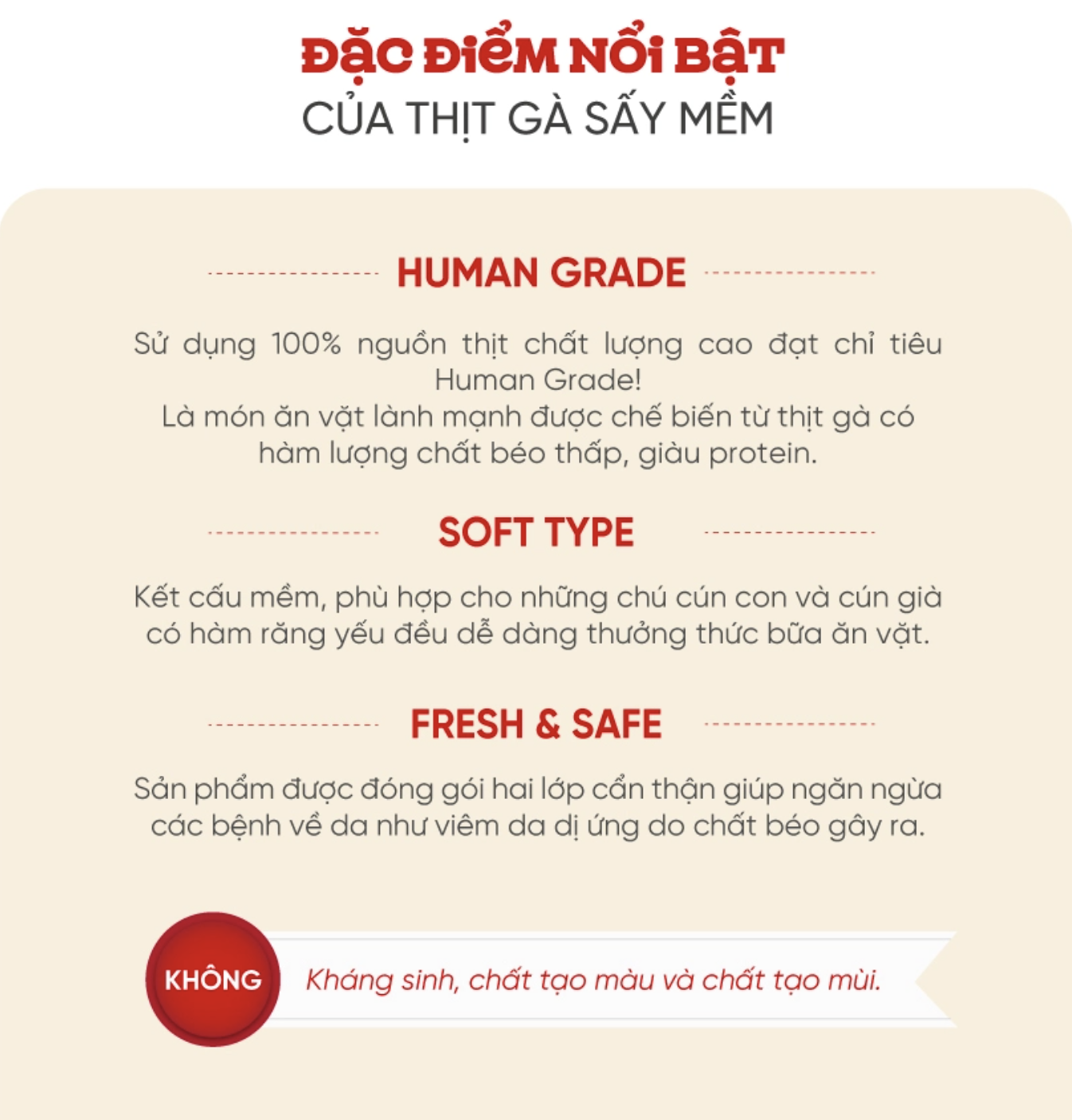 Thịt ức sấy cho chó Natural Core 40g