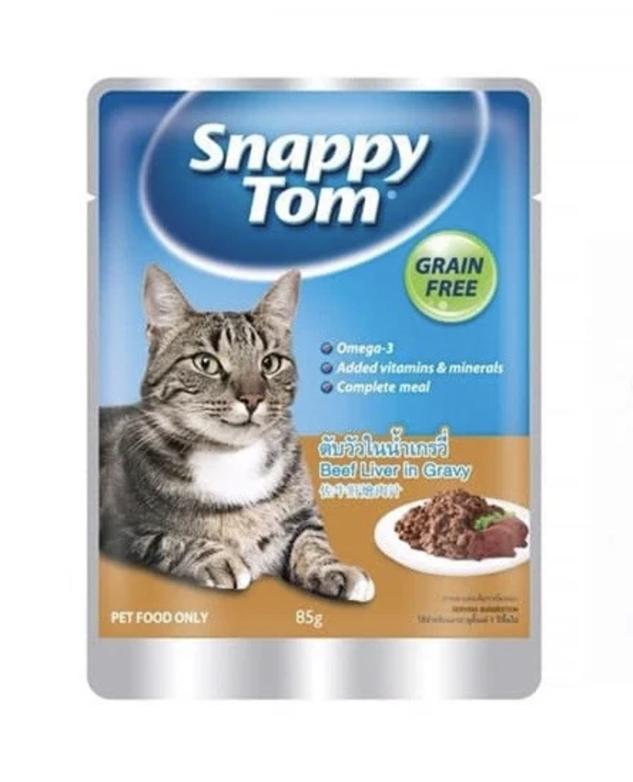 Pate Snappy Tom Grain Free cho mèo gói 85g