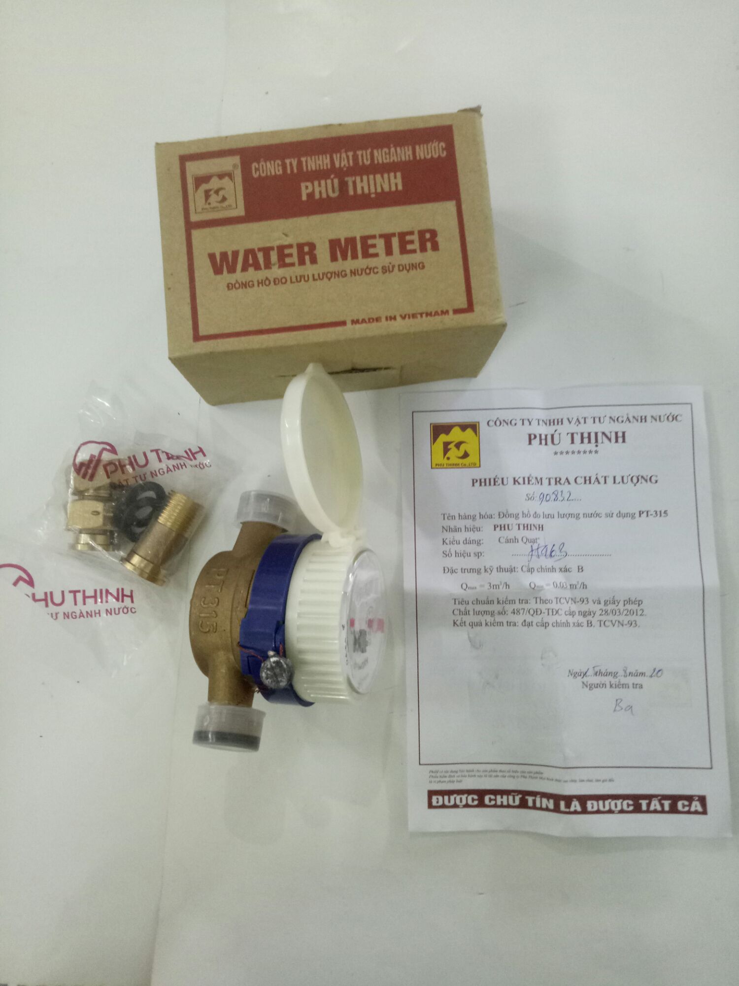 đồng hồ đồng đo lưu lượng nước Phú Thịnh