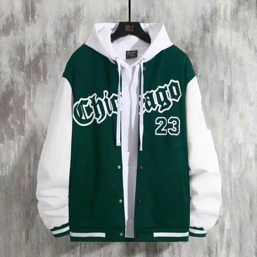 Áo  khoác Bomber nỉ cotton Chicago 23