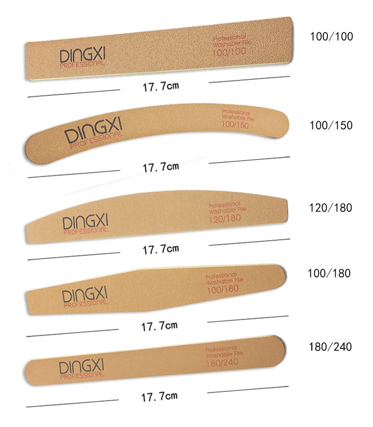 Dũa móng DINGXI nhám da bò , dũa móng nail xịn màu nâu