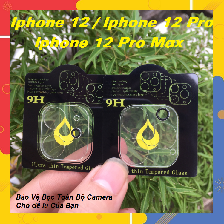 Bộ Cụm Bảo Vệ Gắn Liền Kính Cường Lực Camera iPhone 12 Mini / 12 / 12 Pro / 12 Pro Max Bảo Vệ Toàn Diện