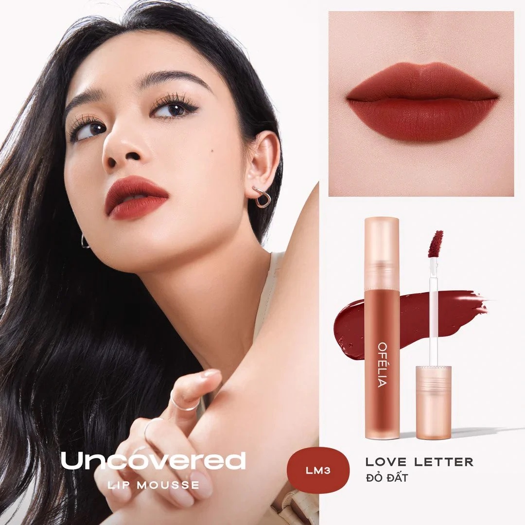 Son Kem Lì, Mịn Môi, Lâu Trôi OFÉLIA Uncovered Lip Mousse