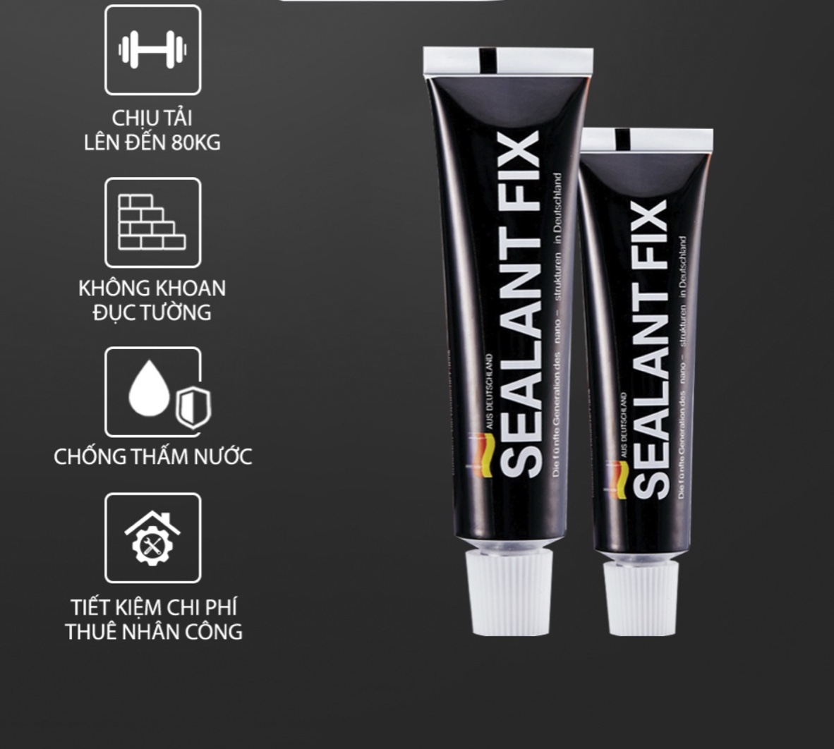 Tuýp keo dán sealant fix keo dính siêu chắc, đa năng dán mọi bề mặt 18gram