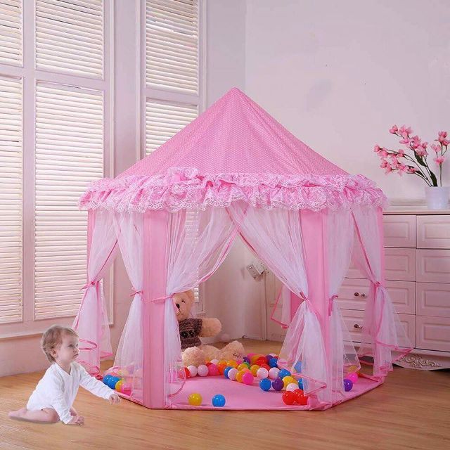 Lều công chúa (màu hồng) cho bé gái