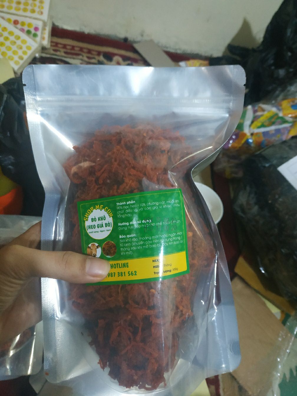 500gr bò khô sợi ( heo giả bò)