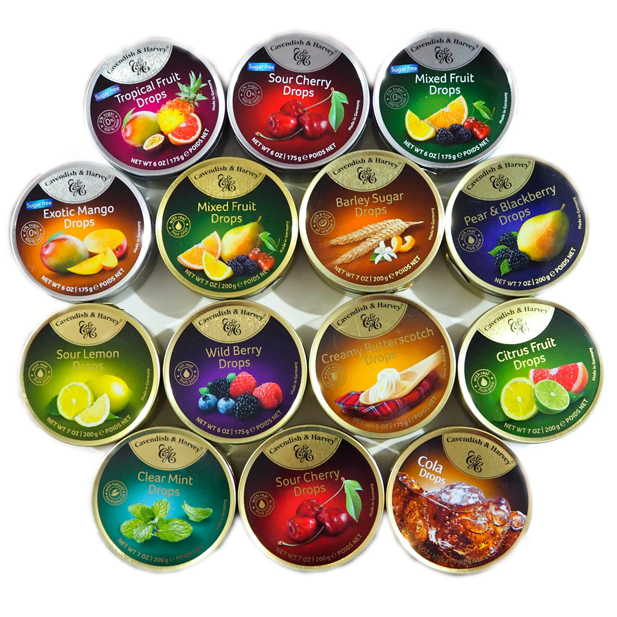 Kẹo ngậm trái cây Cavendish & Harvey - Đức 200gr