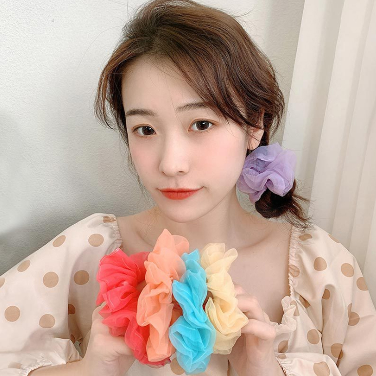 Dây buộc tóc Scrunchies voan siêu đẹp HD42 (Chọn mầu)