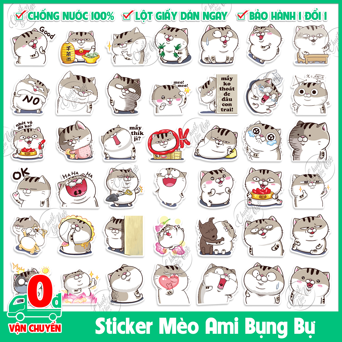Combo 10/50/100 PCs cute decal car sticker decals Ami unicorn BMO one piece mobile phone housings