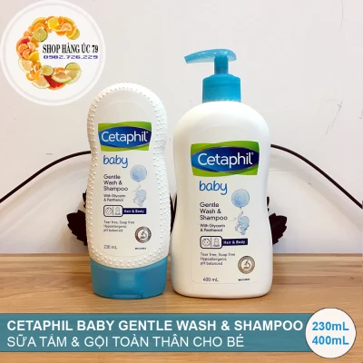 SỮA TẮM KIÊM DẦU GỘI TRẺ EM CETAPHIL CỦA ÚC (Chai 230mL và 400mL) - Cetaphil baby Gentle Wash & Shampoo