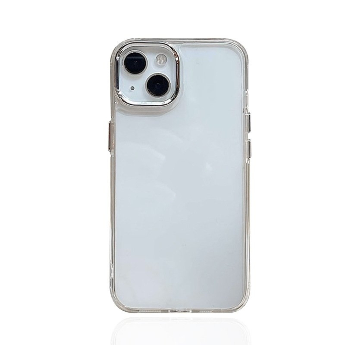 Ốp lưng iPhone Trong Suốt Camera Vuông Viền Xi Bạc