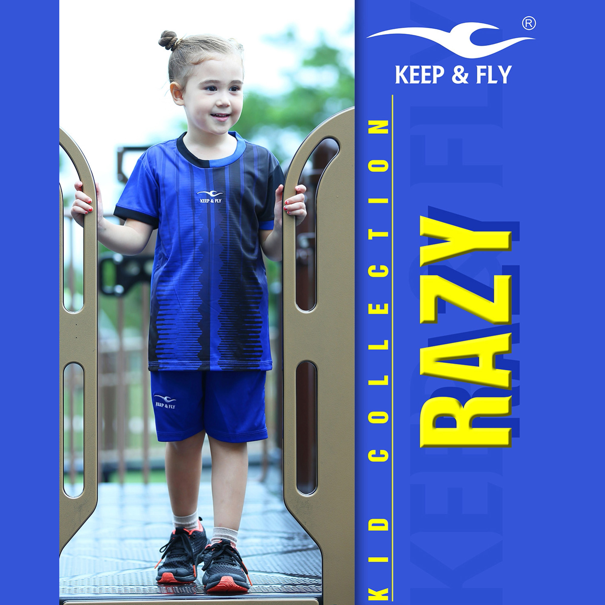 Áo bóng đá Razy Kid trẻ em 2021 1 bộ keep and fly