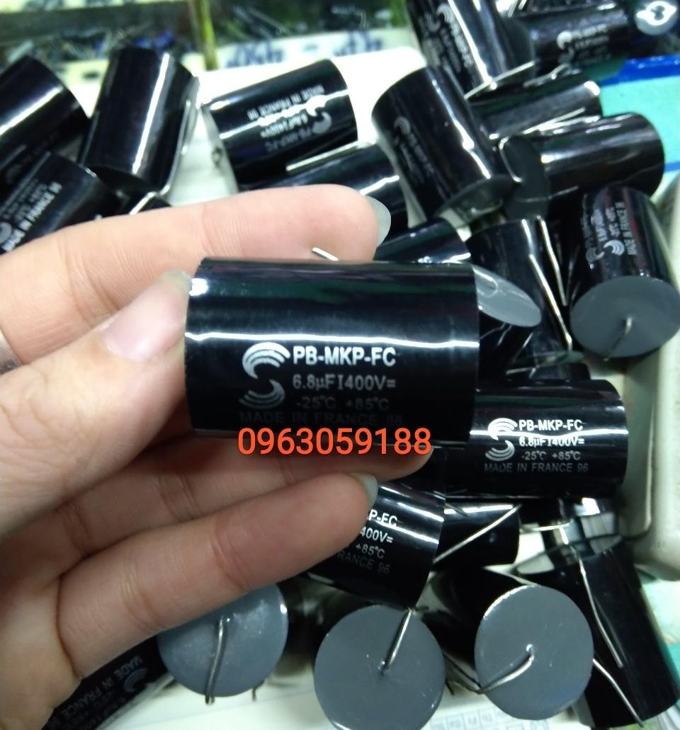 Tụ 6.8 mf - 400V Zin  Combo 2 Con