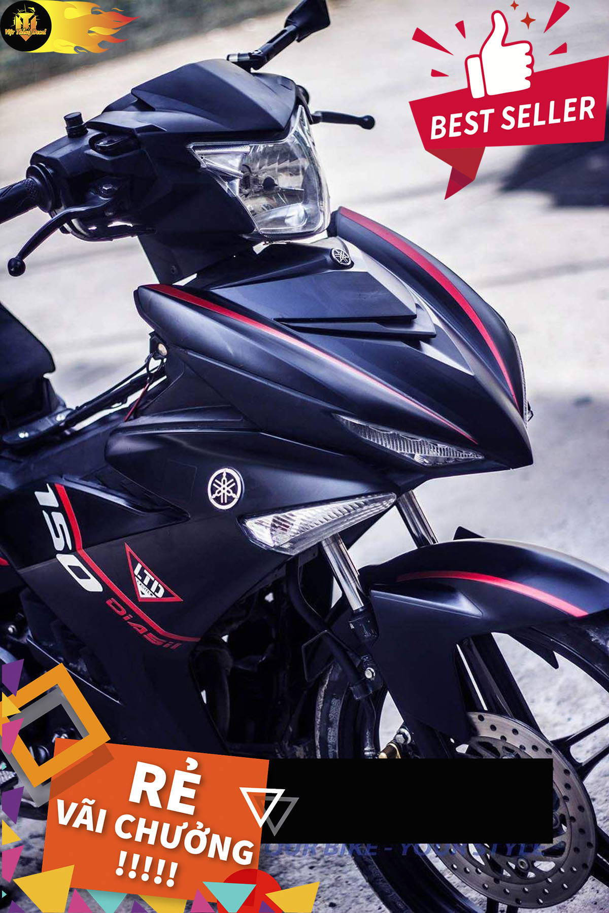 Tem Trùm Exciter 150 Limited Edition Đen Nhám