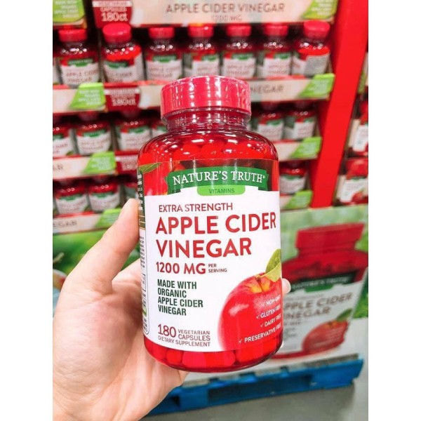Viên Giấm Táo Giảm Cân Apple Cider Vinegar 1200mg - 180 viên_ Hàng Mỹ