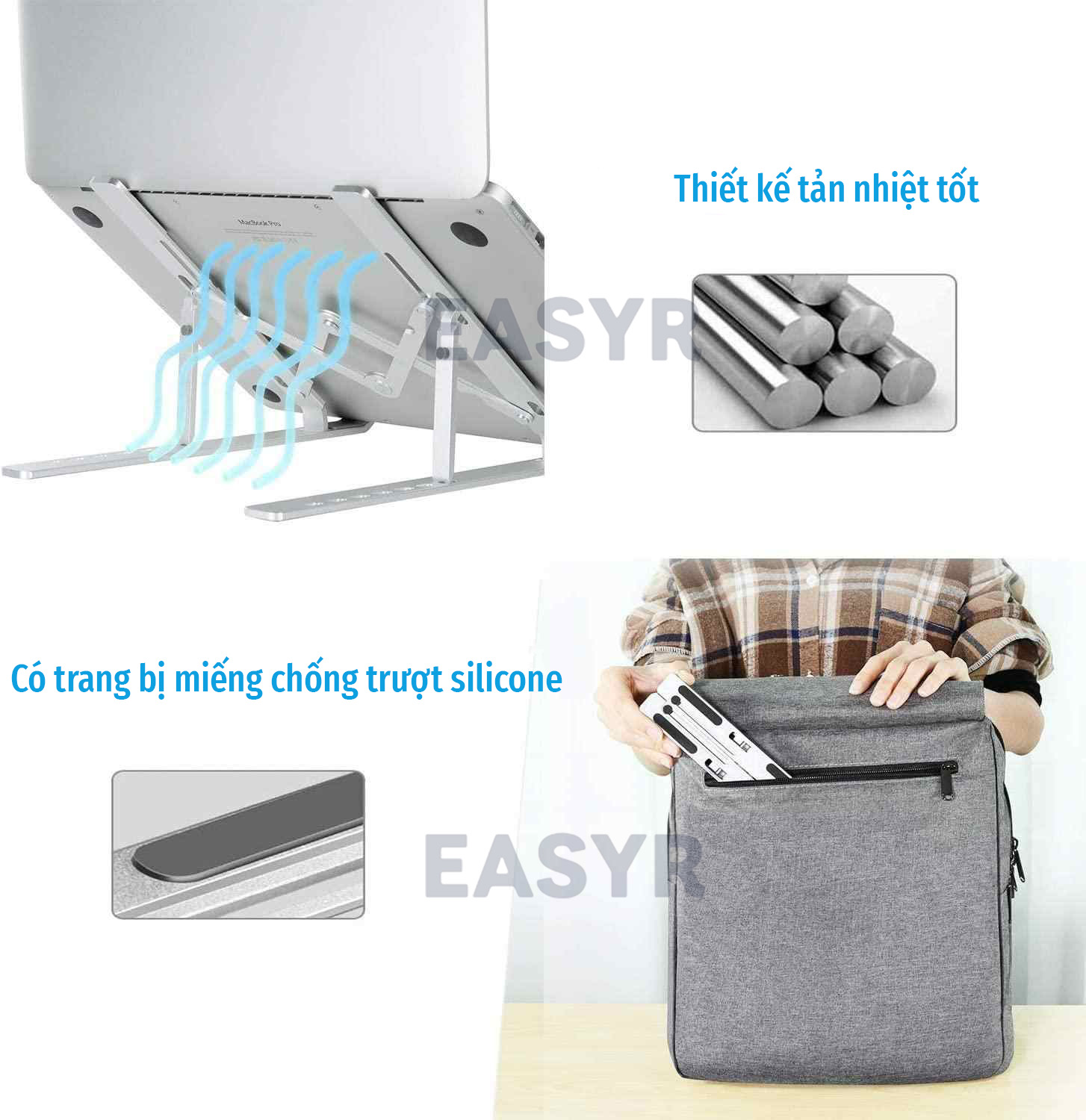[HCM]Giá Đỡ Laptop Aluminium EASYR
