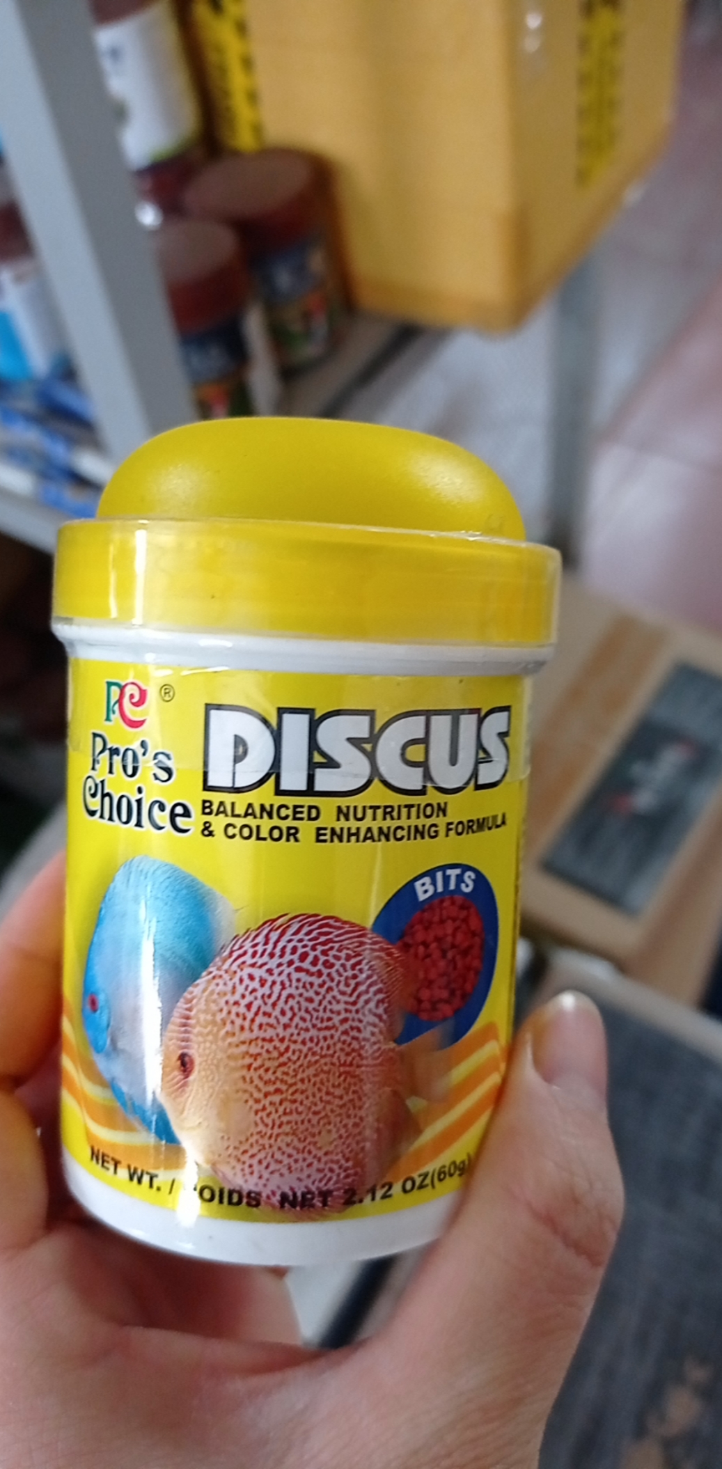Thức Ăn Cho Cá Đĩa Pro'S Choice Discus Lọ 60g (Thức ăn chuyên dụng dành cho cá đĩa nhanh lớn, lên màu và không làm đục nước)