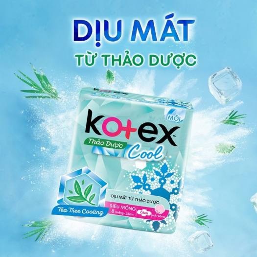 Băng vệ sinh Kotex maxcool siêu mỏng cánh