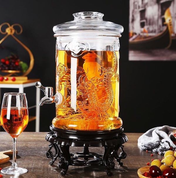25 liter glass bottle