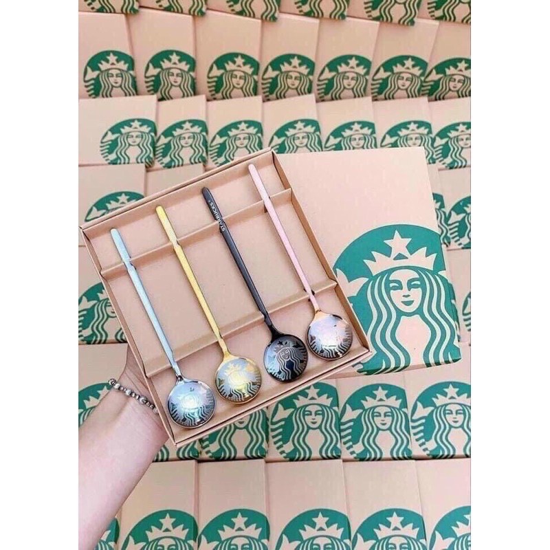 [HCM]Bộ 4 muỗng thìa starbuck sang trọng