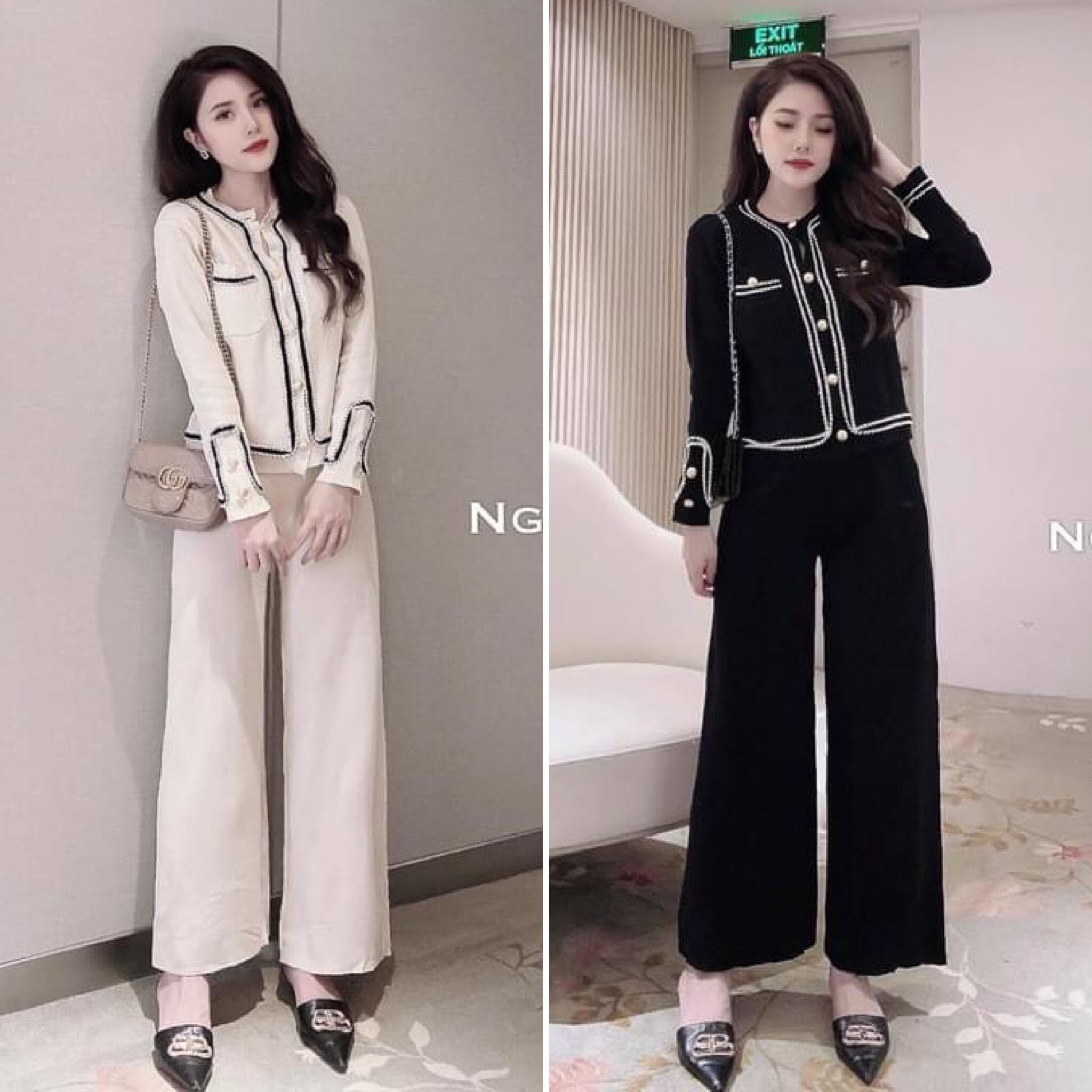 Set bộ len viền hàng QC