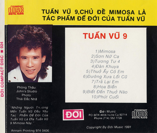 MIMOSA - Tiếng hát Tuấn Vũ 9