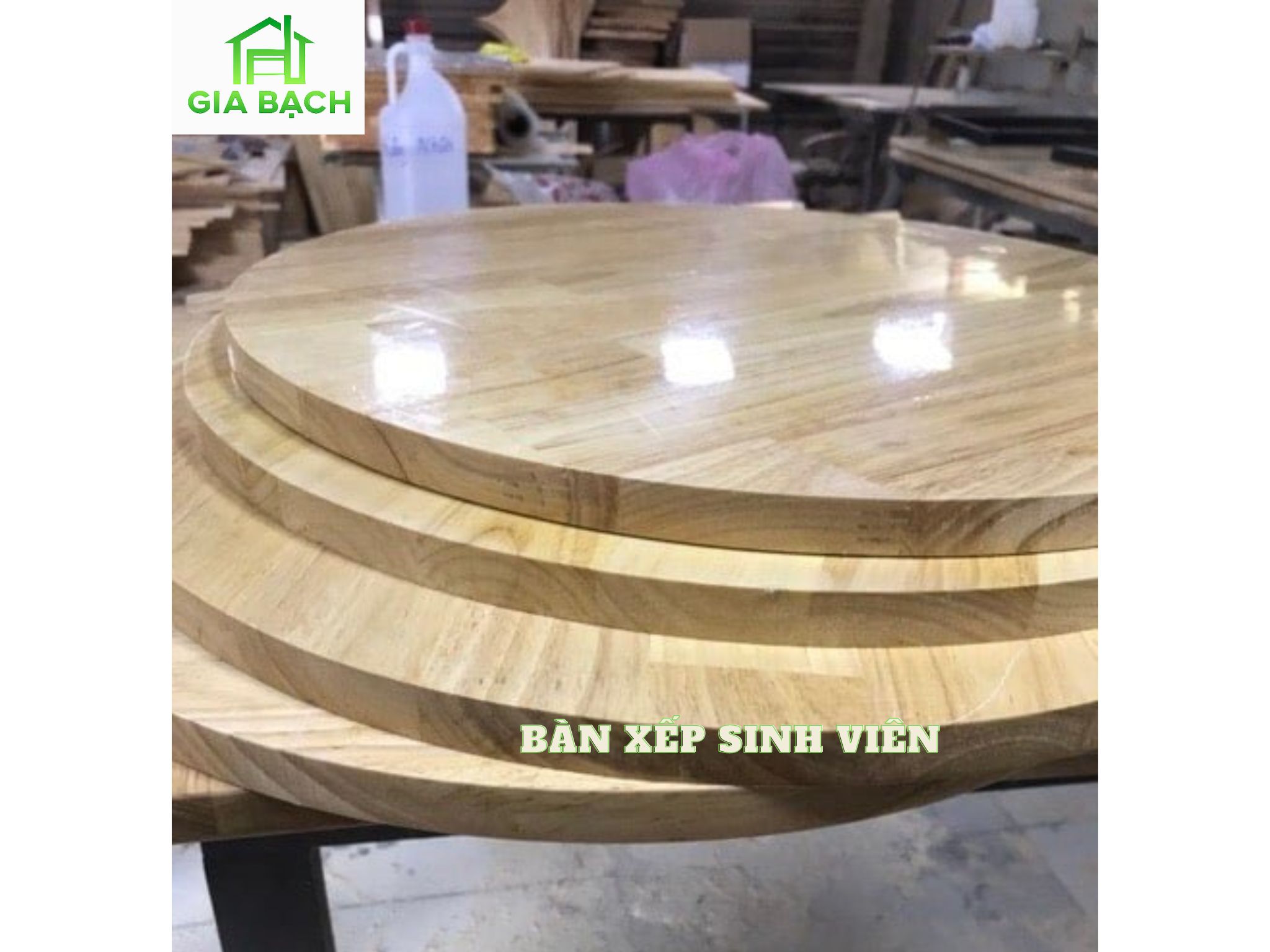 Mặt Bàn Tròn Gỗ Tự Nhiên (ĐK 60cm)