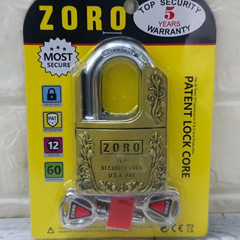 Ổ Khóa bấm Chống Cắt ZORO 6cm hoa văn