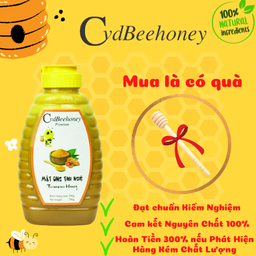 Mật Ong Tinh Nghệ 500g Cvdbeehoney - Turmeric Honey 500g Cvdbeehoney