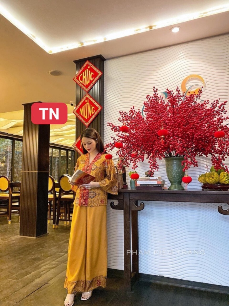 Sét bộ lam lụa thổ cẩm tay dài ống suông HL08