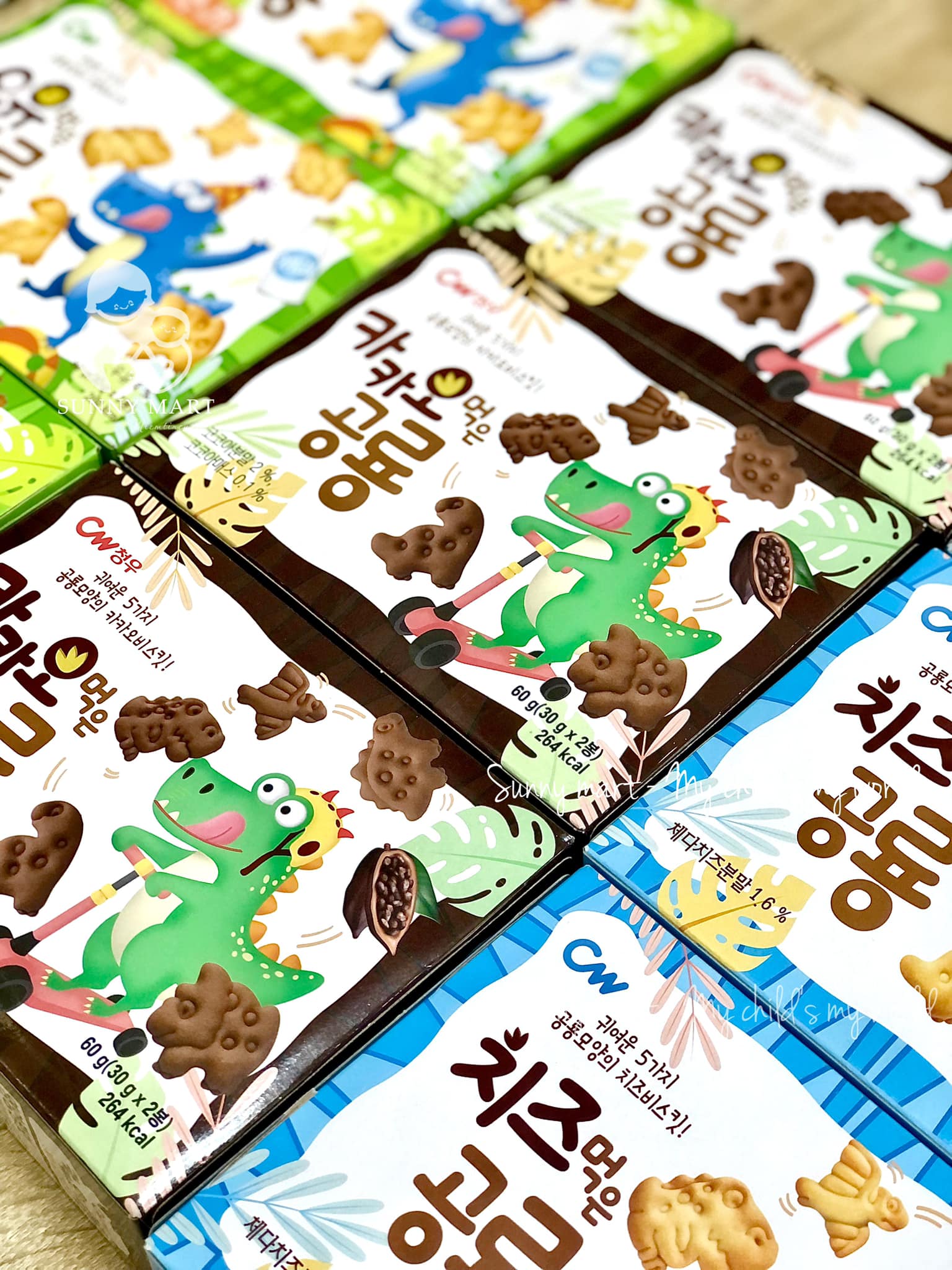 Bánh Quy ăn dặm khủng long CW Hàn Quốc cho bé vị sữa phô mai socola