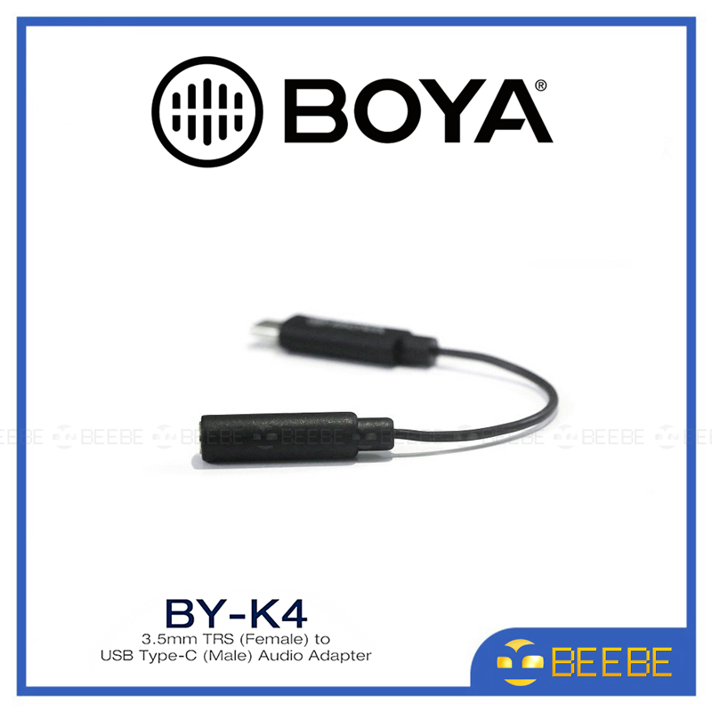 BOYA by-K4 3.5mm Female TRRS to Male Type-C Adapter Cable (6m) for Samsung Android Smartphone