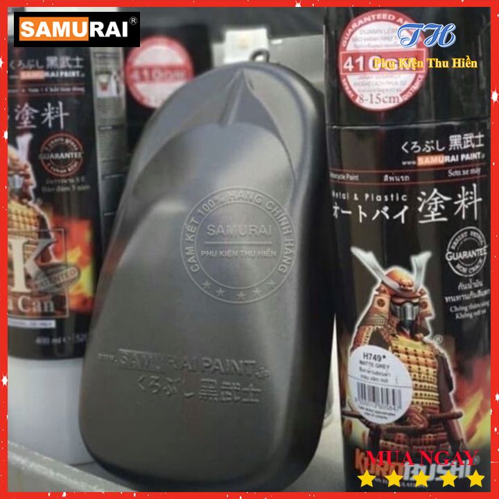 [HCM]Sơn Xịt Samurai Màu Xám Mờ - Mã H749