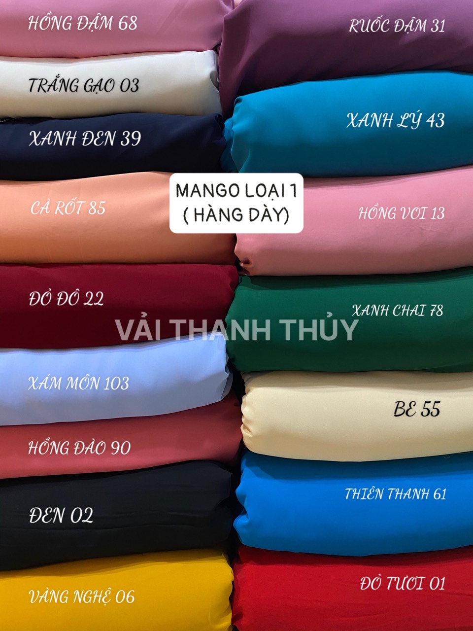 LỤA MANGO( LOẠI 1- HÀNG DÀY)- VẢI MAY ÁO DÀI - DÒNG VẢI CAO CẤP