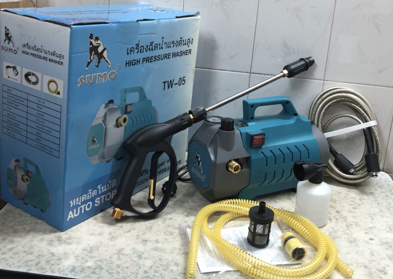 Máy rửa xe có chỉnh áp SUMO  thích hợp rửa xe gia đình, vệ sinh máy lạnh moter đồng 100% công suất 2300W Bảo Hành 6 tháng