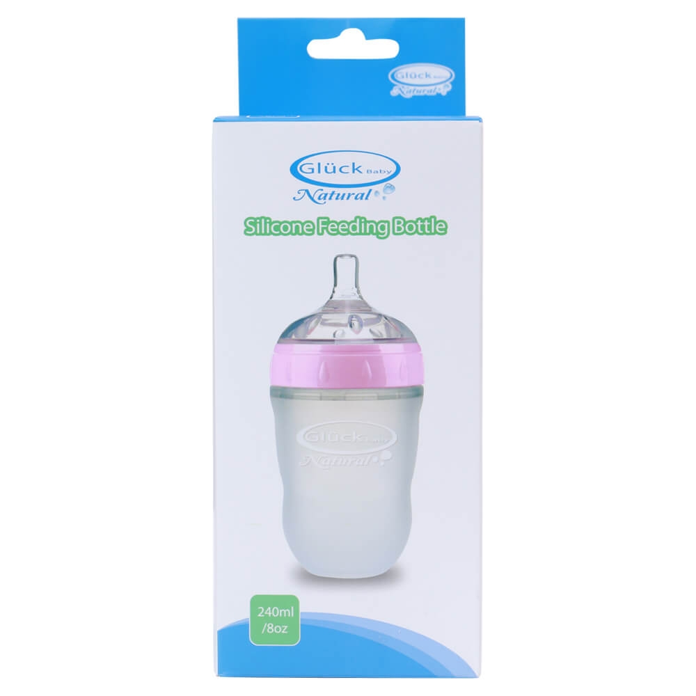 Bình silicone kim cương Gluck MMD240 (màu hồng)